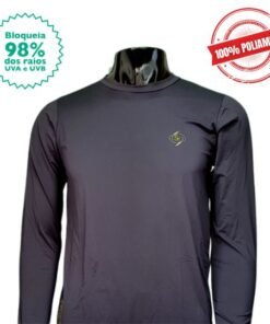 Camisa Térmica de Proteção Solar UV50+ - Unissex - Preta
