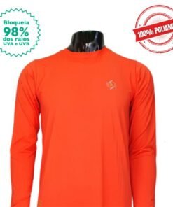 Camisa Térmica de Proteção Solar UV50+ - Unissex - Laranja