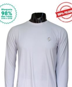 Camisa Térmica de Proteção Solar UV50+ - Unissex - Branca