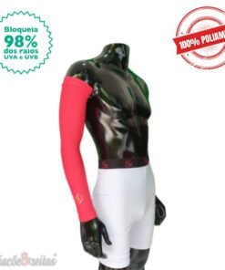 Manguito Térmico de Proteção Solar UV50+ - Unissex - Rosa Cristal