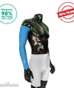 Manguito Térmico de Proteção Solar UV50+ - Unissex - Azul Havaii
