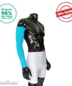 Manguito Térmico de Proteção Solar UV50+ - Unissex - Azul Paradisíaco