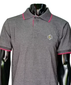 Camisa Polo Masculina - Criações Freitas -  Cinza/Rosa